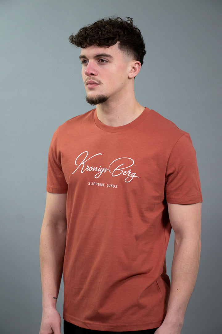 T-Shirt Flat Terracotta Design Signature