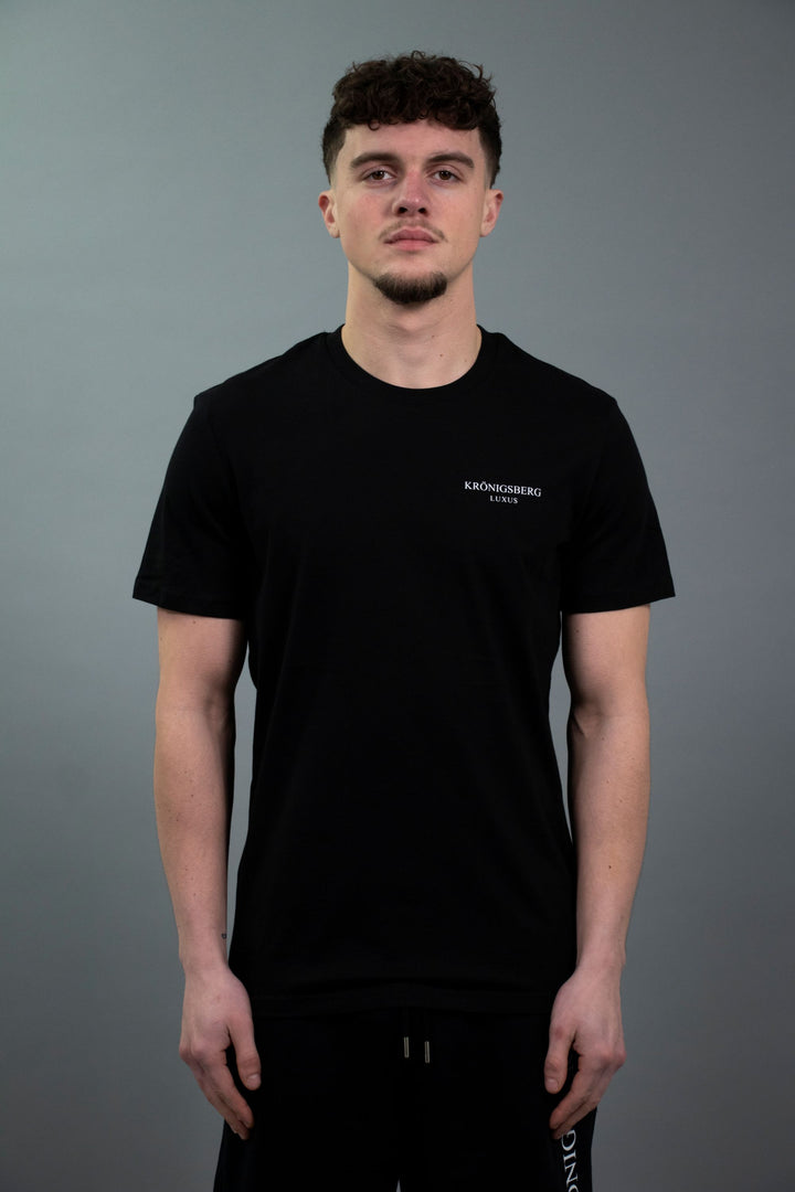 T-Shirt Zwart Design Badge
