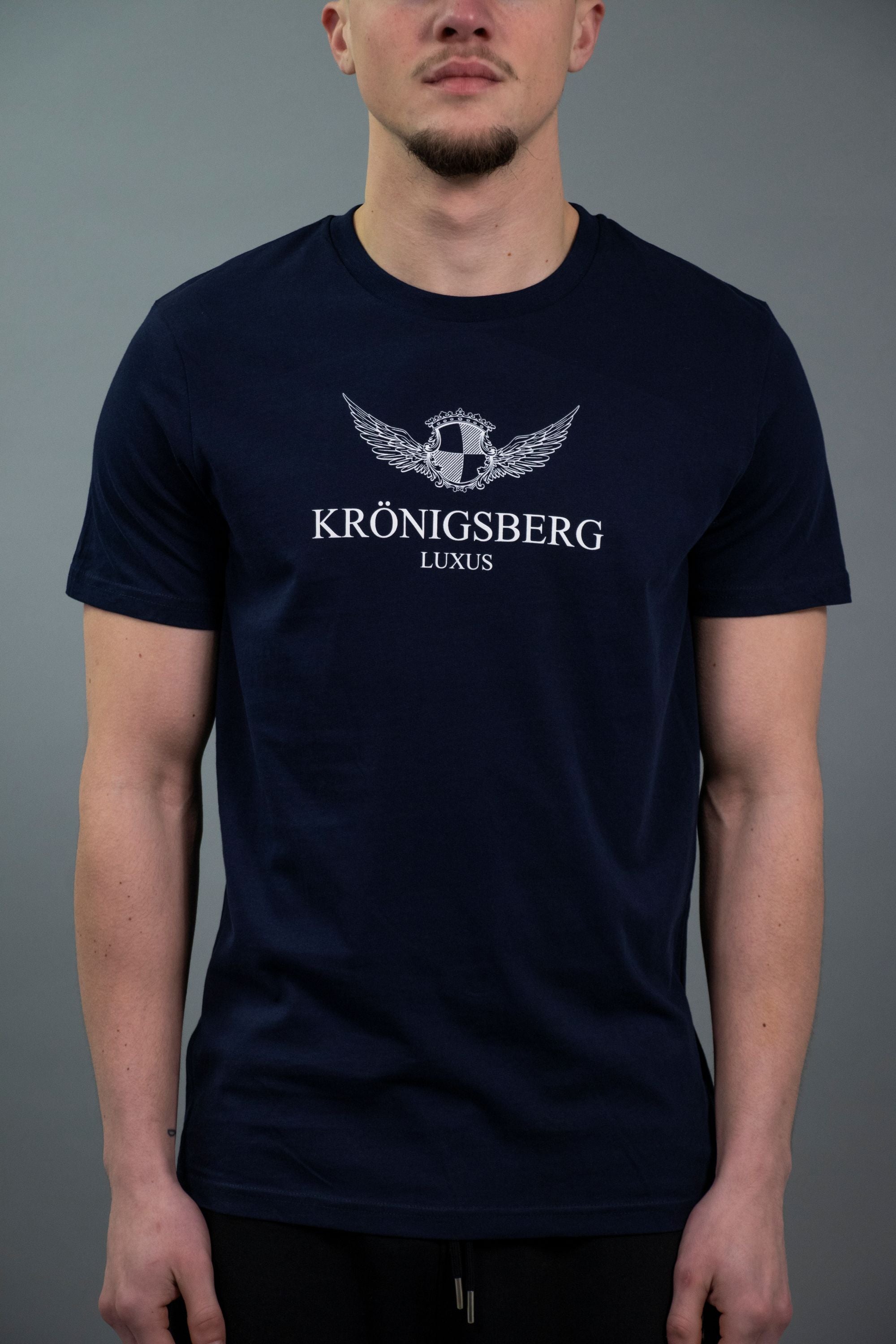 T-Shirt Navy Design Chest Wings