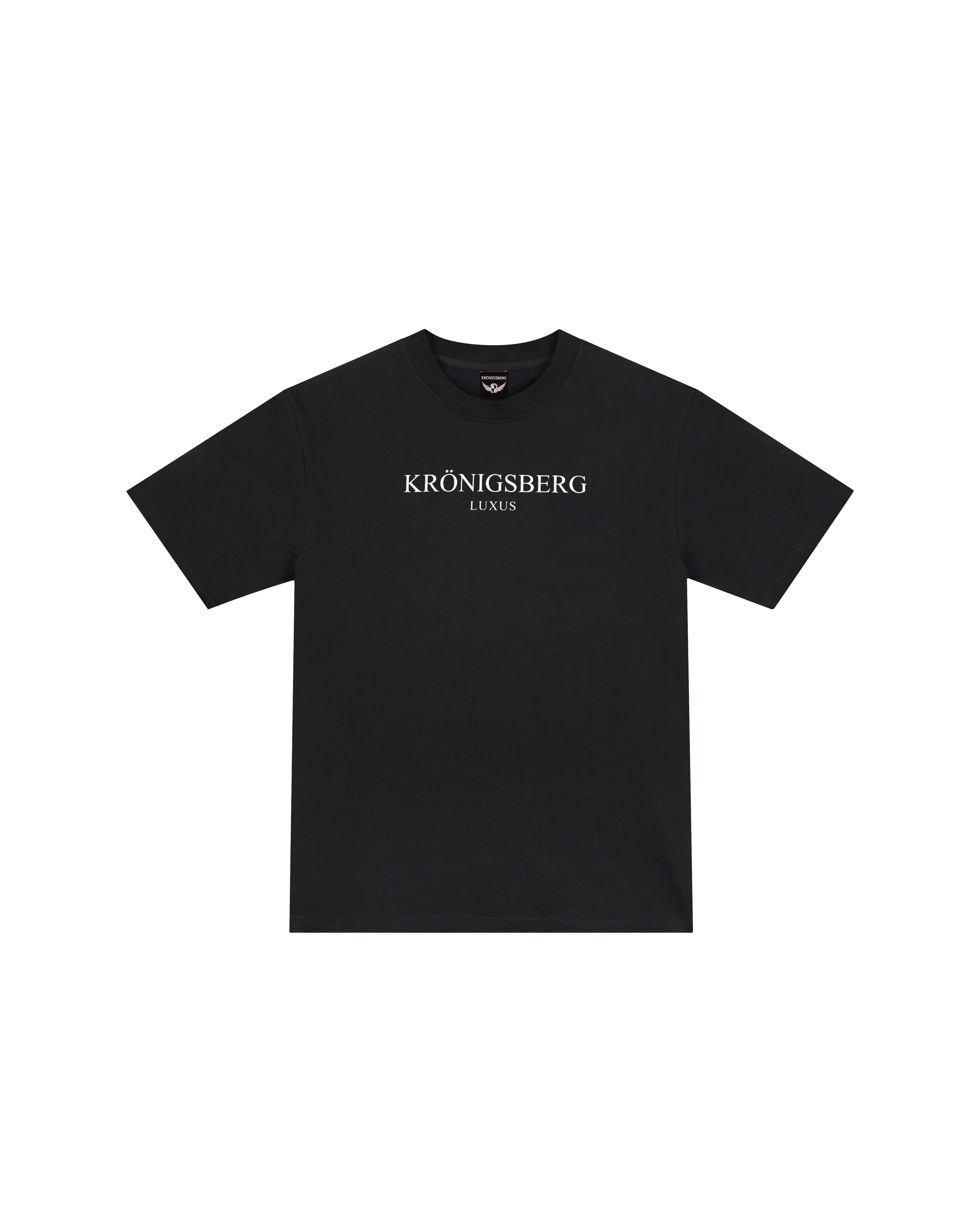 T-Shirt Zwart Design Chest Text