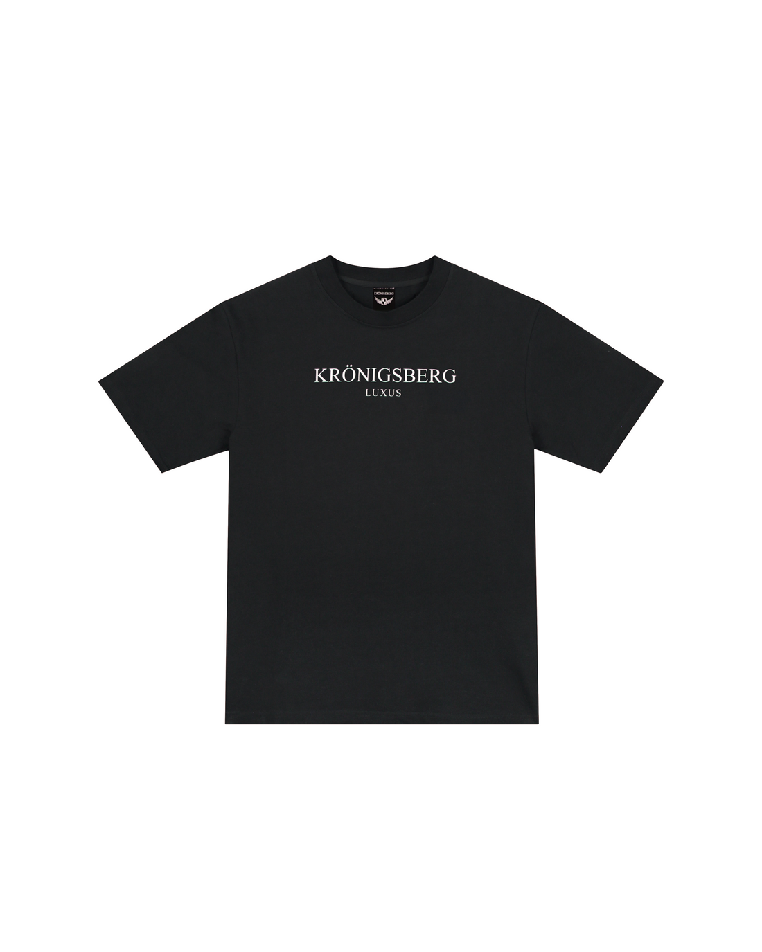 T-Shirt Zwart Design Chest Text