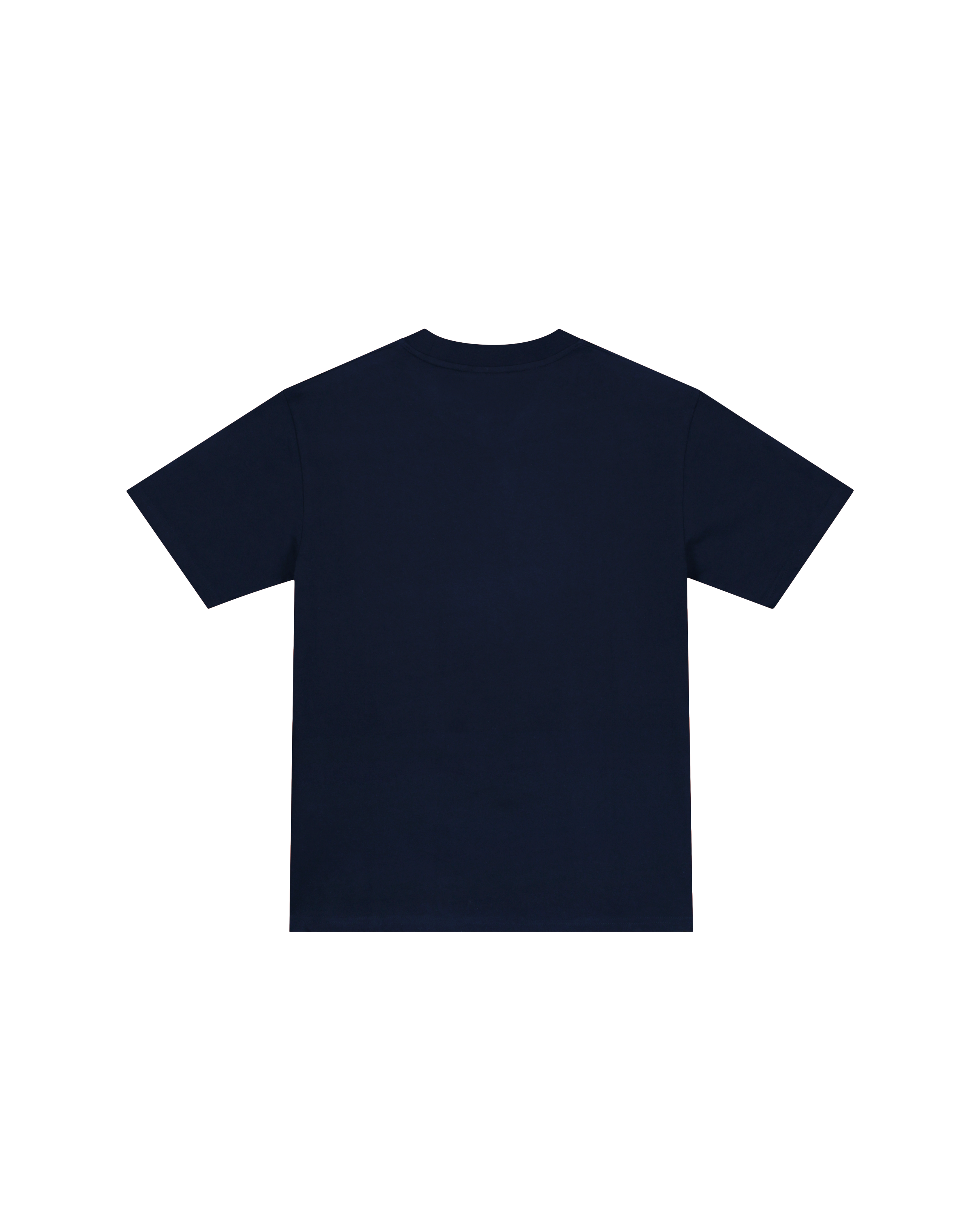 T-Shirt Navy Design Chest Text